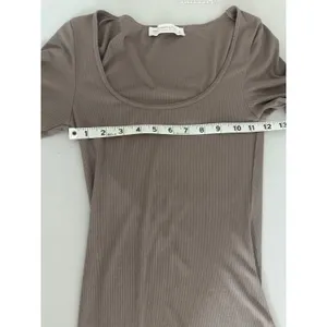 Abercrombie Ribbed Tan Long Sleeve A&F Soft Lounge Collection Maxi Dress S thumbnail 4