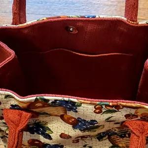 New Longaberger Homestead Collection Fruit Handbag Purse Tote Bag Small thumbnail 6
