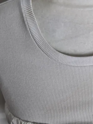 Zara Cotton Cropped Tie Up Top While Size S thumbnail 2