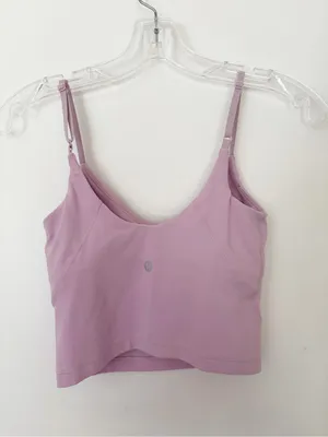 Lululemon Align Cropped Cami Tank Top Pink thumbnail 3