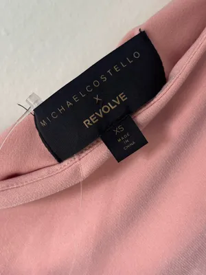Michael Costello x Revolve Kimberly Mini Dress One Shoulder Ruched Side Pink thumbnail 6