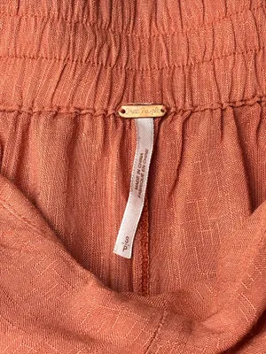 Free People Coral Gauze Wide Leg Crop Pants Boho Resort Lounge XS thumbnail 5