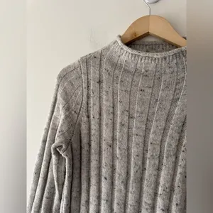 Madewell Gray Donegal Rolled‎ Mockneck Sweater Dress Wool Blend thumbnail 4