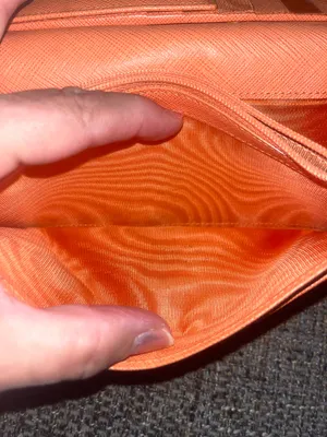 Salvatore Ferragamo Orange Leather Wallet thumbnail 5