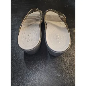 Crocs Womens‎ Isabella Bronze Gold Mini Wedge Sandals 8 thumbnail 3