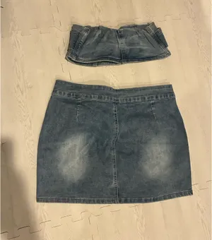 Denim skirt set Blue Size M thumbnail 3