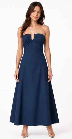 Bardot - Lora‎ Strapless Cotton Poplin Maxi Dress thumbnail 1
