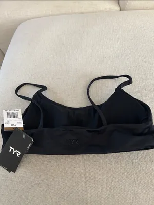 TYR Women Scoop Neck Top Sports . Black, Size Large, NEW with tags thumbnail 5