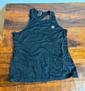 Gym‎ Coffee Black Racerback Athletic Tank Top Athleisure Women's Size M thumbnail 1