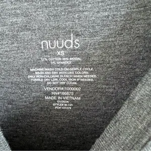 nuuds Women's Short Sleeve Crewneck Bodysuit‎ Cotton Stretch thumbnail 2