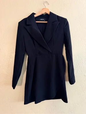 Cider Black Midi Blazer Dress thumbnail 1