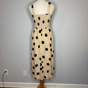 Blu Pepper - Tan Dress w/Black Polka Dots thumbnail 3