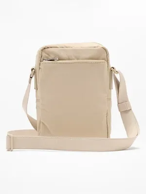 New Athleta Anytime Vertical Crossbody Travel Bag Zephyr Tan thumbnail 4
