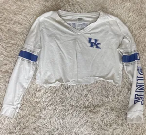 Victoria's Secret PINK Kentucky Wildcats Sequin Crop Long‎ Sleeve Shirt thumbnail 1