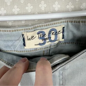Free People We The Free Women Jeans Sz‎ 30 Light Wash Youthquake Crop Wide Flare thumbnail 7