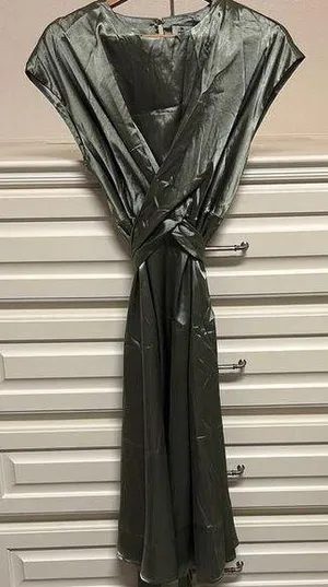 Cupshe Green Maxi Wrap Dress thumbnail 2