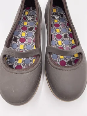 Crocs Crocband Winter Flats Mary Jane Shoes Women's Size 9 Brown Lined Y2K thumbnail 4