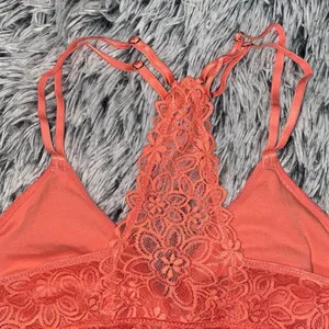 Aerie Bright orange lace bralette thumbnail 5