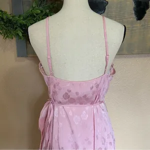 NWOT Lulus Exquisite Presence Blush Floral Jacquard High-Low Wrap Dress thumbnail 6