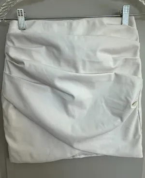 Kenzie + Francesca's White Faux Leather Mini Skirt Women's Sz S thumbnail 1