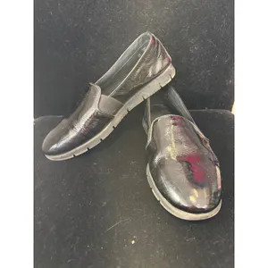 Hotter Black Patent Leather Slip On Comfort Loafers Flats UK 7.5 US 9.5-10 thumbnail 3