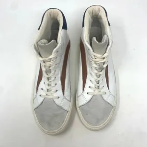MADEWELL Sidewalk High-Top Sneakers Colorblock Leather White Brown Size‎ US 9 thumbnail 4
