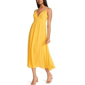 BB DAKOTA BY STEVE MADDEN Challi Midi Dress, Summer, Yellow, Medium (6-8),‎ NWT thumbnail 16