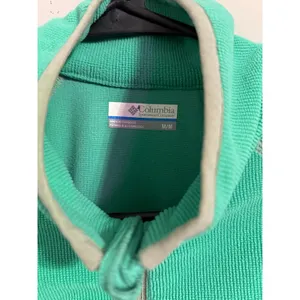 Columbia Green Fleece Half Zip Pullover Sweatshirt‎ Top Women's M/M thumbnail 3