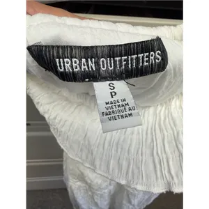 Urban Outfitters White Textured Ruffle Mini Dress Size Small thumbnail 3