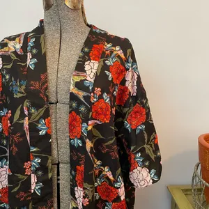 Gibson Latimer Floral Kimono Floral Boho Hippie Duster - Size Medium thumbnail 4