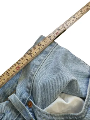 Levis Premium 501 Big E Cropped Jeans Womens 30 Light Wash Straight Leg Denim thumbnail 14