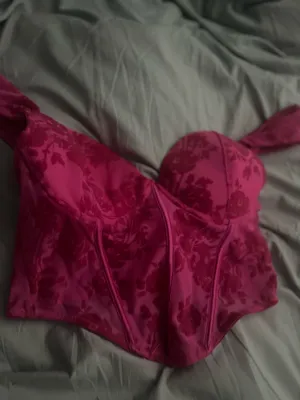 Body Rage Hot pink corset crop top thumbnail 2