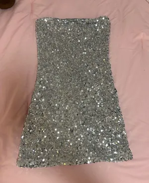 Princess Polly sequin silver dress thumbnail 1