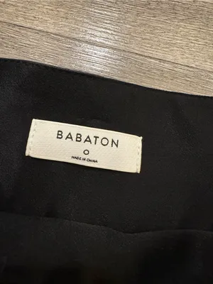 Aritzia Babaton Faux Leather Tapered Pants Black Size 0 thumbnail 3