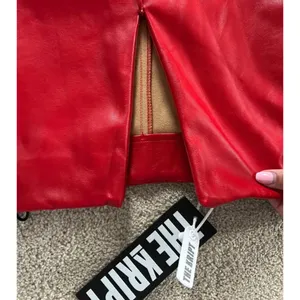 The Kript Red Jaxon Vegan Leather Pants thumbnail 8