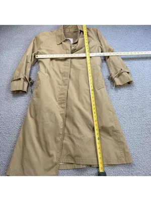 Vintage London Fog Maincoats Full Length Tan Belted Trench Coat Womens 10 P USA thumbnail 7