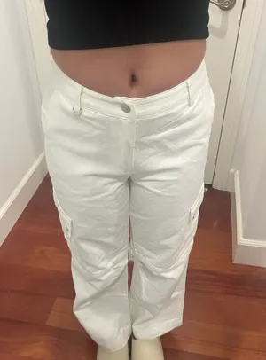 Princess Polly White Cargo Pants thumbnail 6