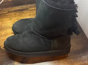 Ugg Black Bailey‎ Bow Boots Size 6 thumbnail 1