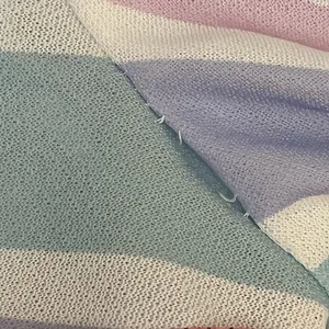 Vintage 70’s Jenny Petite Pastel Pink/ Blue Striped Midi Shirt Dress S thumbnail 11