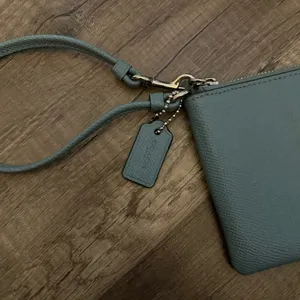 Coach Leather Blue Wristlet thumbnail 3