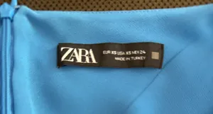 Zara Vibrant Blue Mini Dress Metal Detail Size XS thumbnail 10