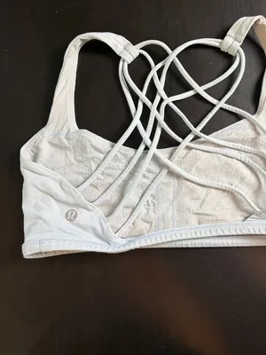 Lululemon Free To Be Bra Wild with a strappy back design Very Light Blue Size 2 thumbnail 2