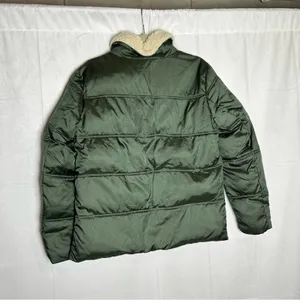 Lands End Green Puffer Jacket‎ Size Medium 10/12 thumbnail 2