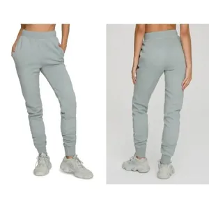 NWT Good American Good Waist Cotton Terry Joggers in Quarry - Size 2 (Medium) thumbnail 2