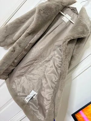 Abercrombie & Fitch Women’s S Gray Faux Fur Teddy Coat Quiet Luxury Cozy Winter thumbnail 6