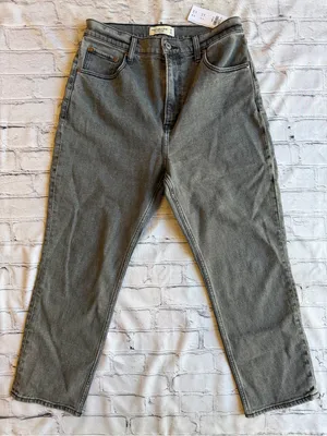 Abercrombie & Fitch The Ankle Straight Ultra High Rise 28 New NWT Black 6 Short thumbnail 5