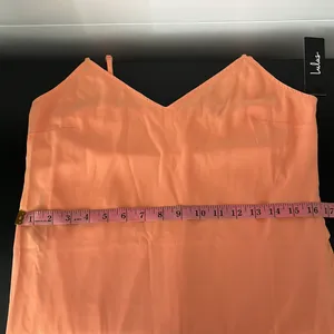 Lulus Bright Orange V Neck Midi Dress NWT Small Summer Wedding Guest Cocktail thumbnail 4