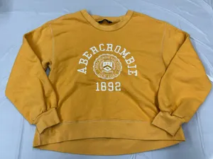 Abercrombie & Fitch Mustard Yellow Crewneck Pullover Size Medium thumbnail 1