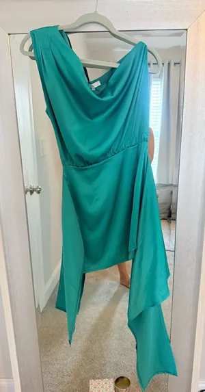Blue silk dress thumbnail 1