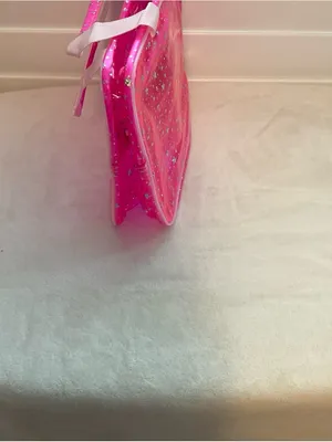Hot Pink Star-Print Clear Travel Tote Bag thumbnail 4